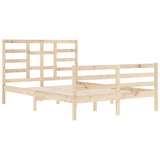 Cadre de lit sans matelas bois massif 140x200 cm