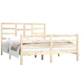 Cadre de lit sans matelas bois massif 150x200 cm