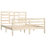 Cadre de lit sans matelas bois massif 150x200 cm