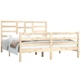 Cadre de lit sans matelas bois massif 160x200 cm