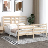 Cadre de lit sans matelas bois massif 160x200 cm