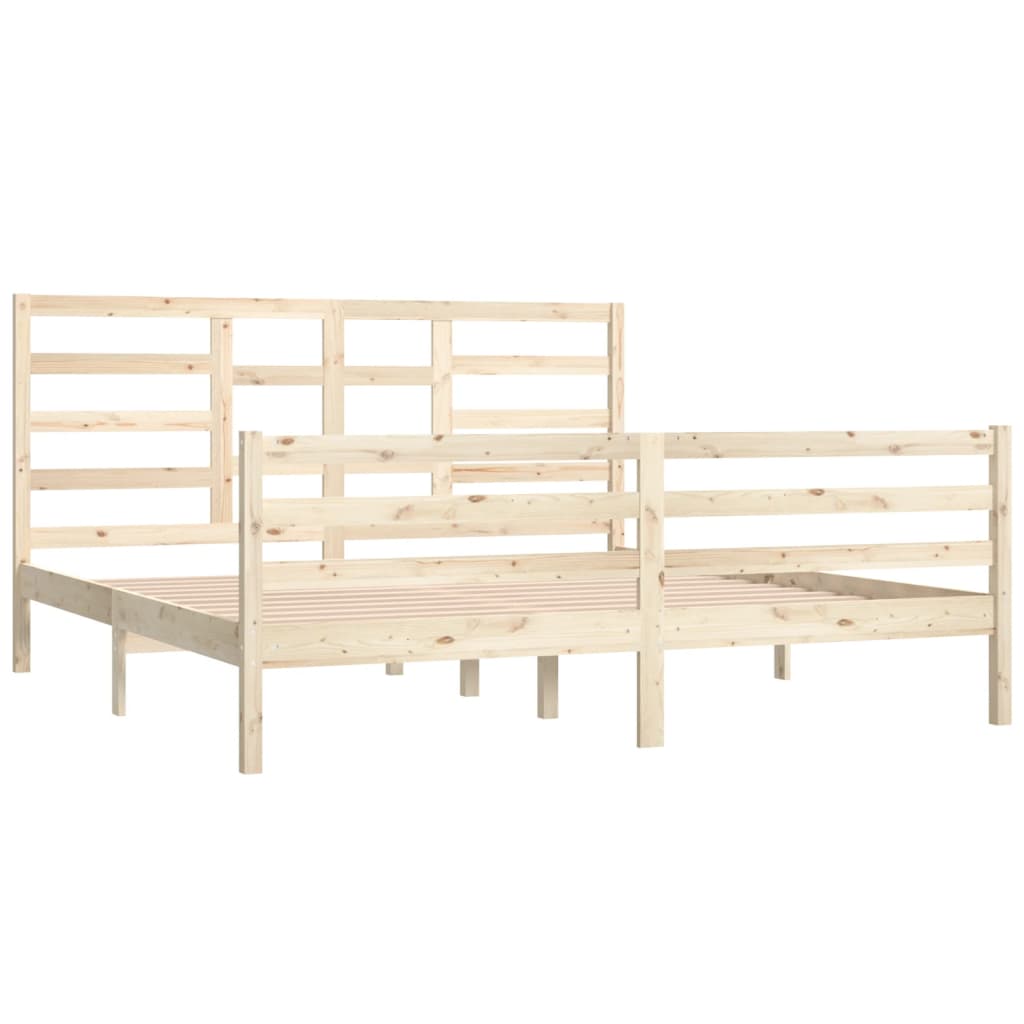 Cadre de lit sans matelas bois massif 180x200 cm