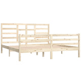 Cadre de lit sans matelas bois massif 180x200 cm