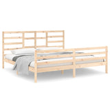 Cadre de lit sans matelas bois massif 200x200 cm