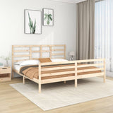 Cadre de lit sans matelas bois massif 200x200 cm