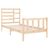 Cadre de lit sans matelas bois massif 90x190 cm