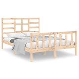 Cadre de lit sans matelas bois massif 120x190 cm