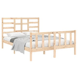 Cadre de lit sans matelas bois massif 120x190 cm