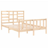 Cadre de lit sans matelas bois massif 120x190 cm