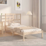 Cadre de lit sans matelas bois massif 90x190 cm