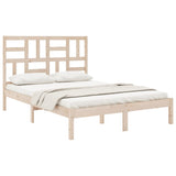 Cadre de lit sans matelas bois massif 120x190 cm