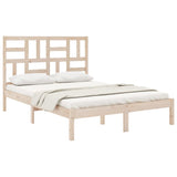 Cadre de lit sans matelas bois massif 135x190 cm