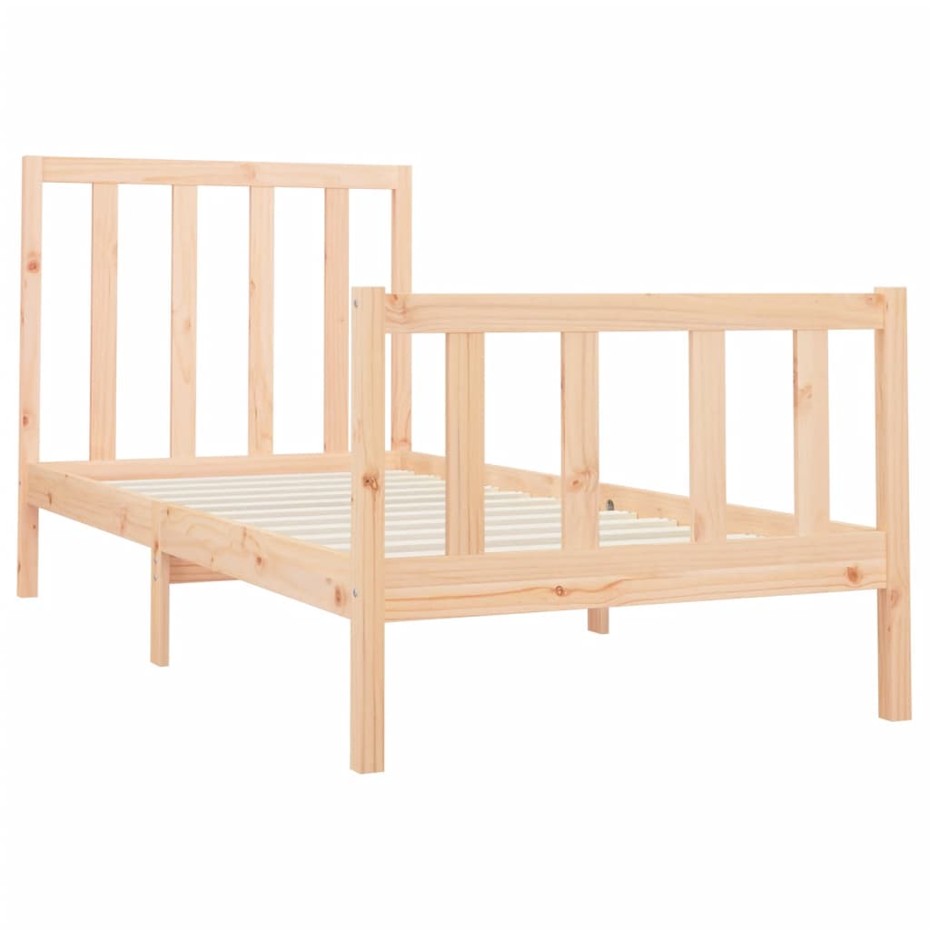 Cadre de lit sans matelas 90x200 cm bois de pin massif