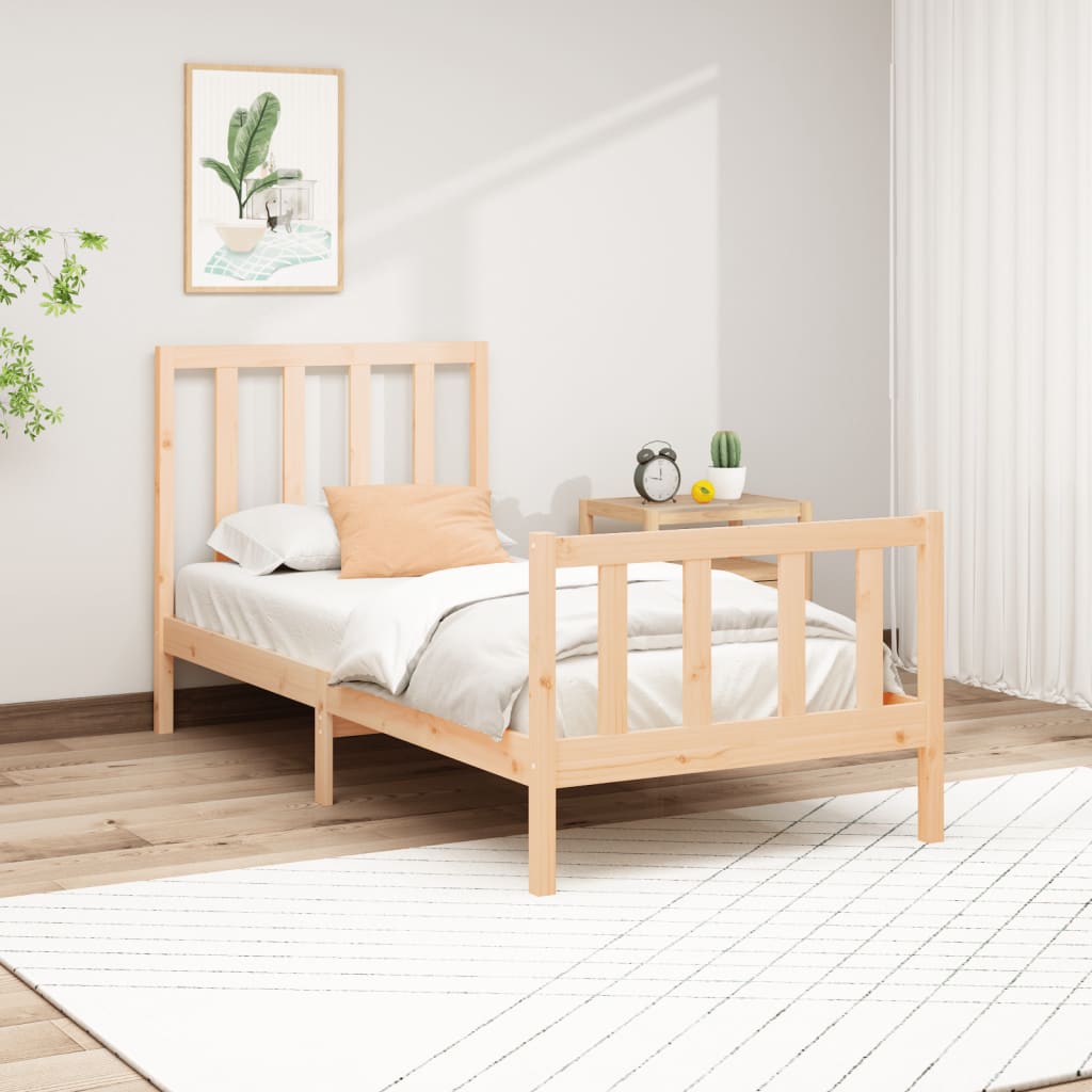 Cadre de lit sans matelas 90x200 cm bois de pin massif