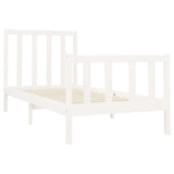 Cadre de lit sans matelas blanc 90x200 cm bois de pin massif