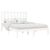 Cadre de lit sans matelas blanc 120x200 cm bois massif