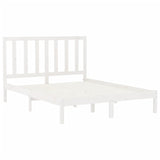 Cadre de lit sans matelas blanc 160x200 cm bois massif