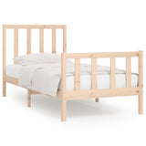 Cadre de lit sans matelas 90x200 cm bois massif