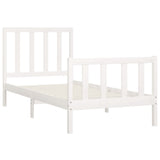 Cadre de lit sans matelas blanc 100x200 cm bois massif