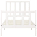 Cadre de lit sans matelas blanc 100x200 cm bois massif