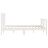 Cadre de lit sans matelas blanc 140x200 cm bois massif