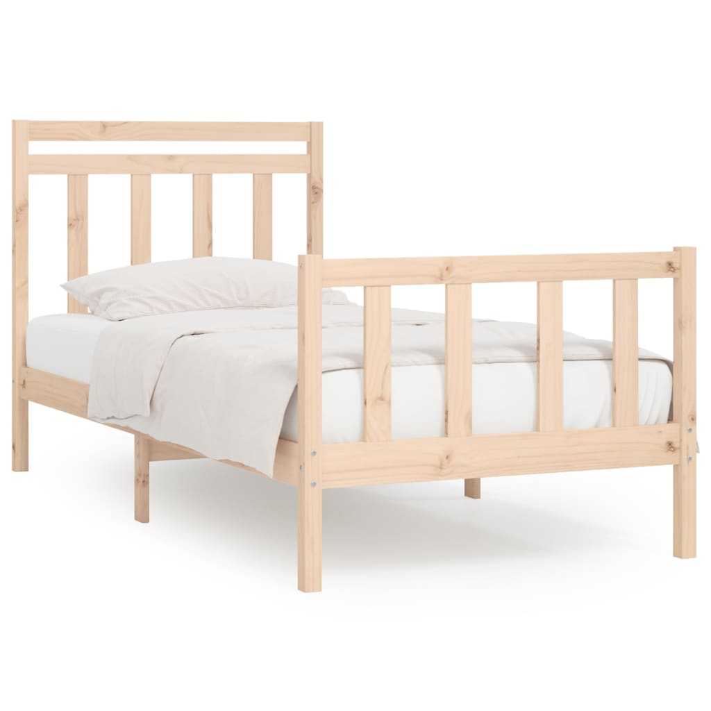 Cadre de lit sans matelas bois de pin massif 90x200 cm