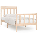 Cadre de lit sans matelas bois de pin massif 90x200 cm