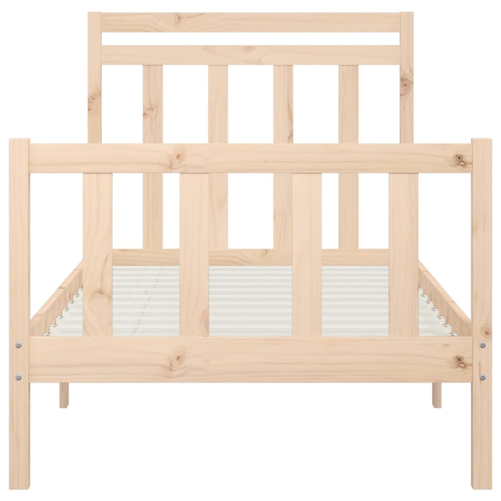 Cadre de lit sans matelas bois de pin massif 90x200 cm