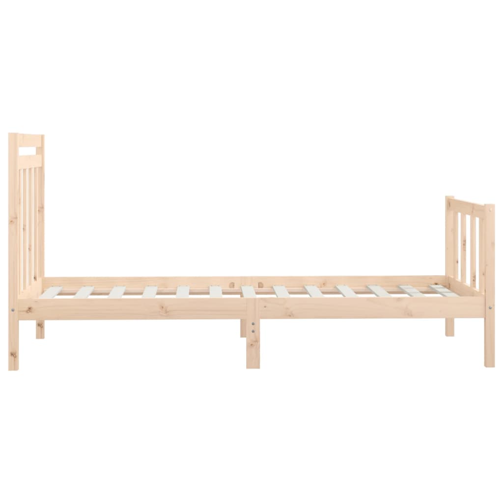 Cadre de lit sans matelas bois de pin massif 90x200 cm