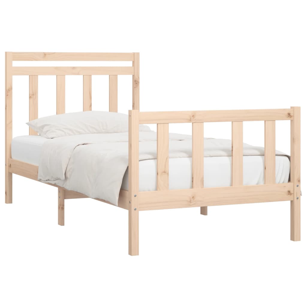 Cadre de lit sans matelas bois massif de pin 100x200 cm