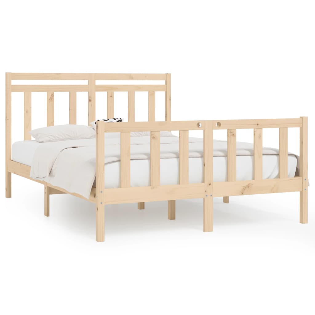 Cadre de lit sans matelas bois massif de pin 140x200 cm