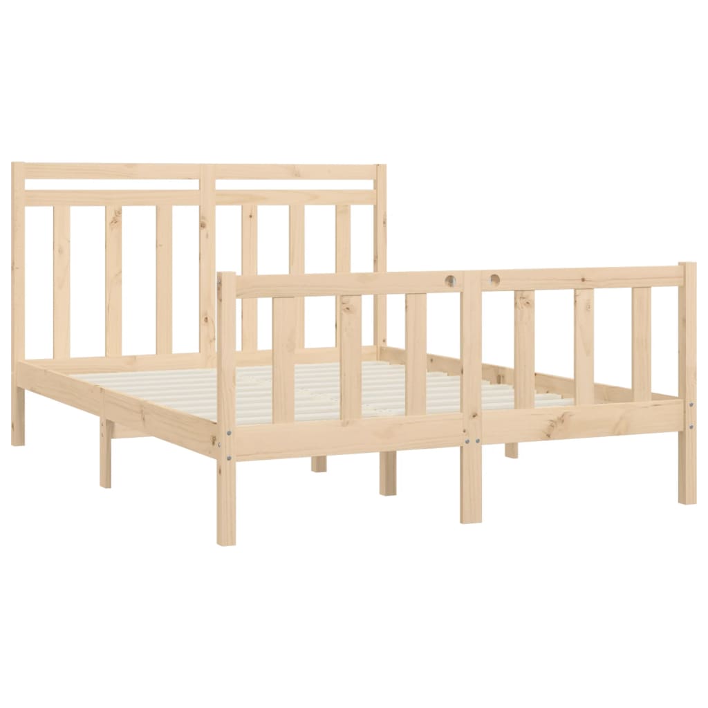 Cadre de lit sans matelas bois massif de pin 140x200 cm