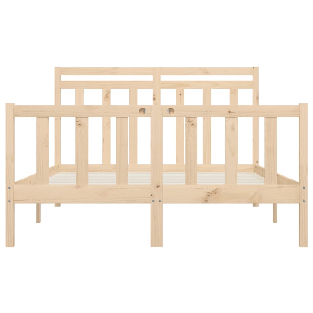 Cadre de lit sans matelas bois massif de pin 140x200 cm