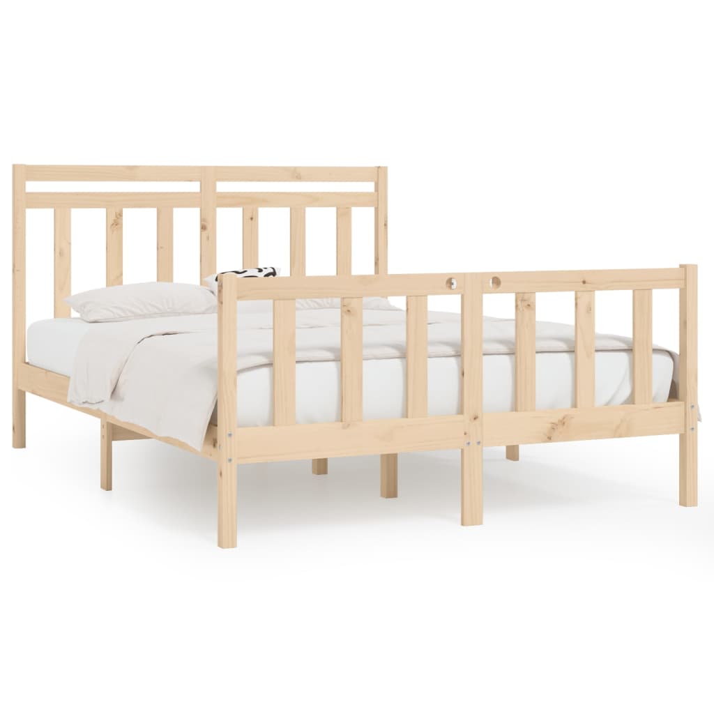 Cadre de lit sans matelas bois massif de pin 160x200 cm