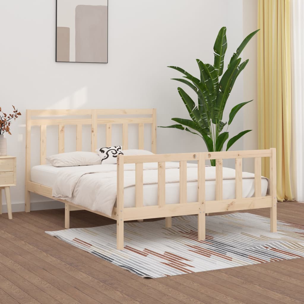 Cadre de lit sans matelas bois massif de pin 160x200 cm