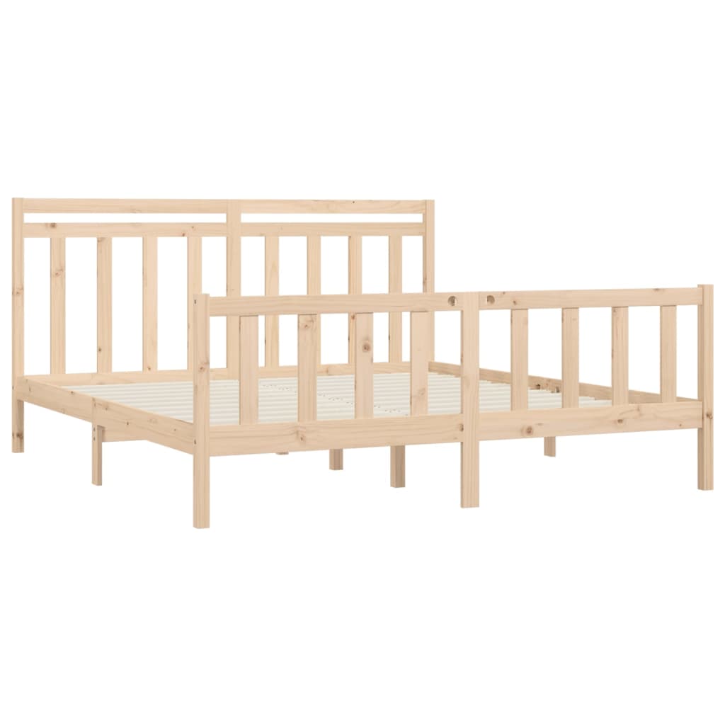 Cadre de lit sans matelas bois massif de pin 200x200 cm