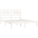 Cadre de lit sans matelas blanc 140x200 cm bois de pin massif