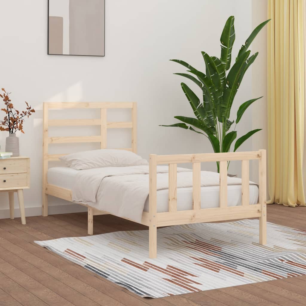 Cadre de lit sans matelas 90x200 cm bois de pin massif