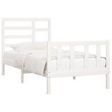 Cadre de lit sans matelas blanc 90x200 cm bois de pin massif