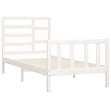 Cadre de lit sans matelas blanc 90x200 cm bois de pin massif