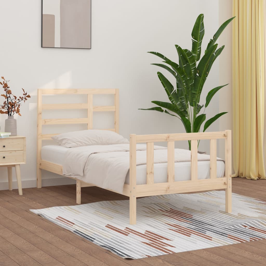 Cadre de lit sans matelas 100x200 cm bois massif de pin