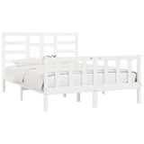 Cadre de lit sans matelas blanc 120x200 cm bois de pin massif