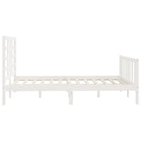 Cadre de lit sans matelas blanc 120x200 cm bois de pin massif