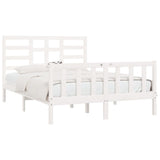 Cadre de lit sans matelas blanc 140x200 cm bois de pin massif