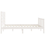 Cadre de lit sans matelas blanc 140x200 cm bois de pin massif