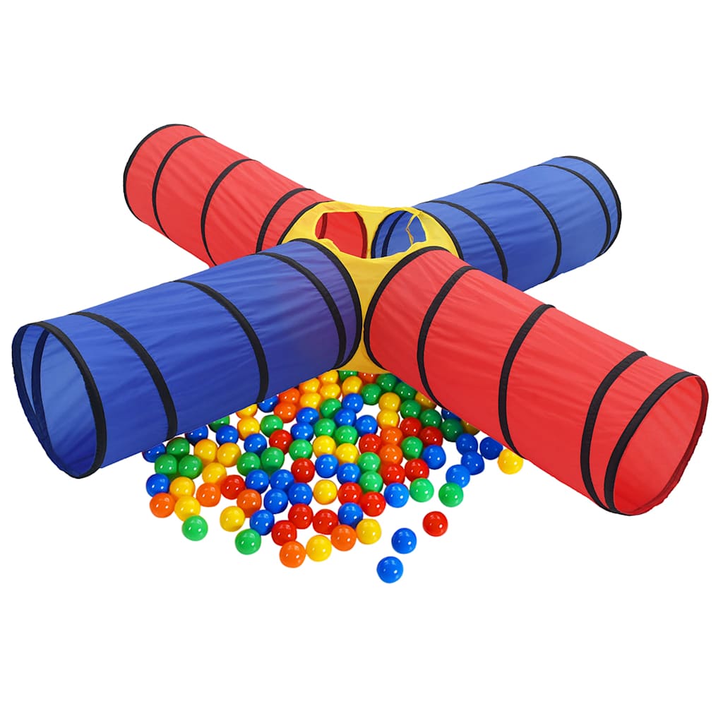 Tunnel de jeu pour enfants avec 250 balles Multicolore