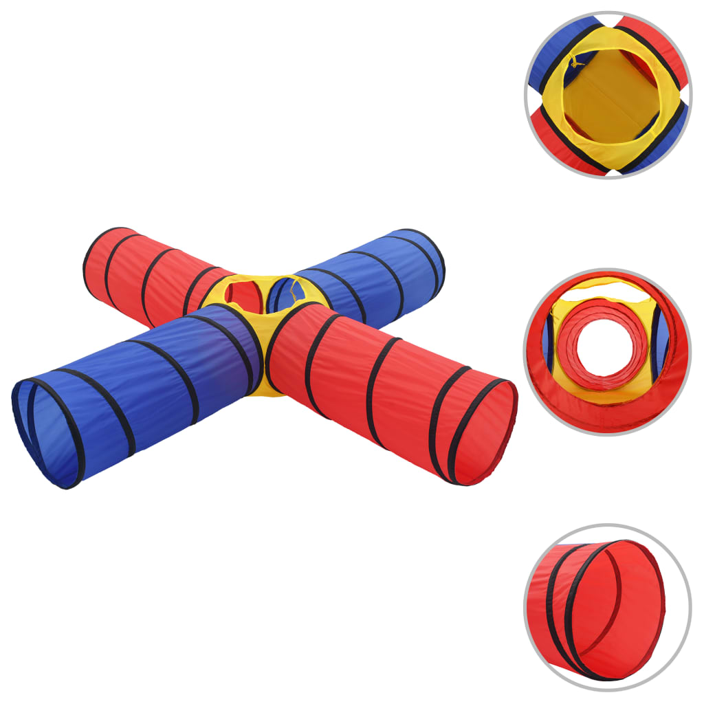 Tunnel de jeu pour enfants avec 250 balles Multicolore