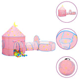 Tente de jeu pour enfants avec 250 balles Rose 301x120x128 cm