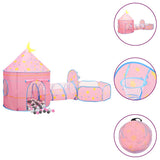 Tente de jeu pour enfants avec 250 balles Rose 301x120x128 cm