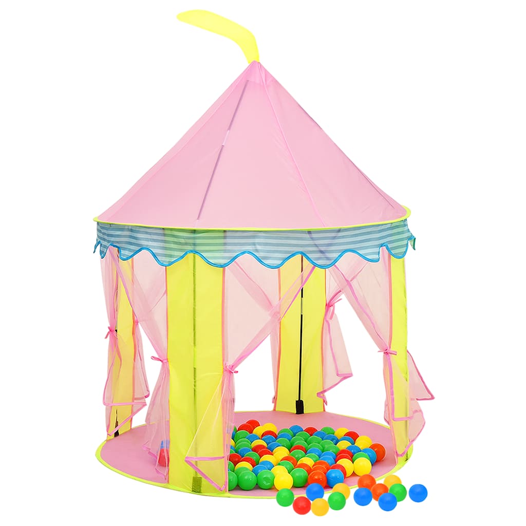 Tente de jeu pour enfants avec 250 balles Rose 100x100x127 cm